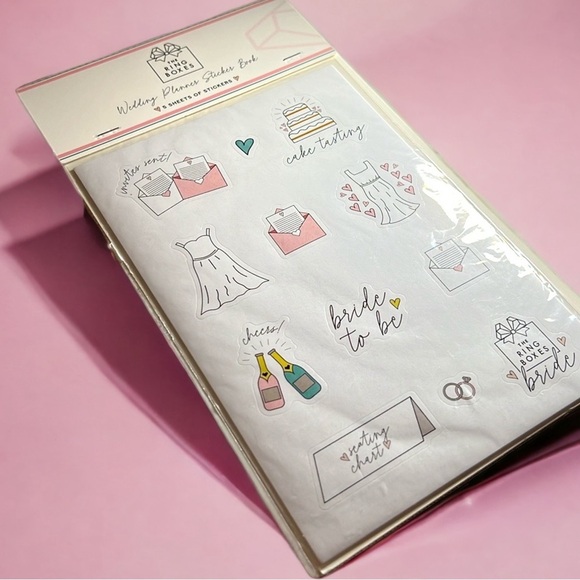 NWT The Ring Boxes Wedding Planner Sticker Book - 5 Sheets - Picture 2 of 3